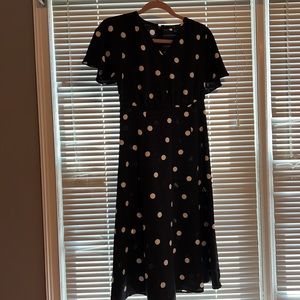 Ann Taylor Blue Polka Dot Dress